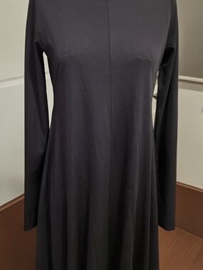 Chico's Black Long-Sleeve Midi Dress